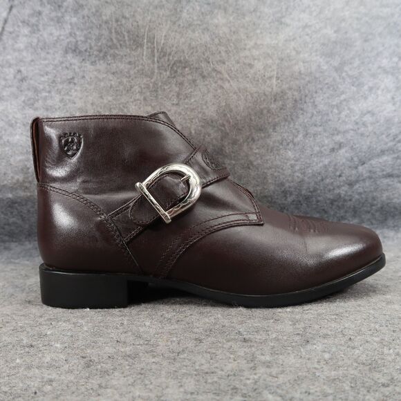 Ariat Shoes Womens 6.5 Bootie Buckle Strap Leather Western Equestrian Ankle Boot - Picture 16 of 16